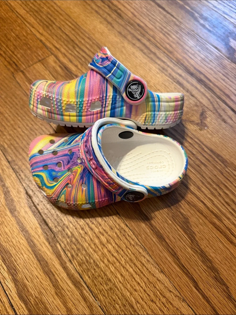 CROCS Kids Multicolor Swirl Clogs